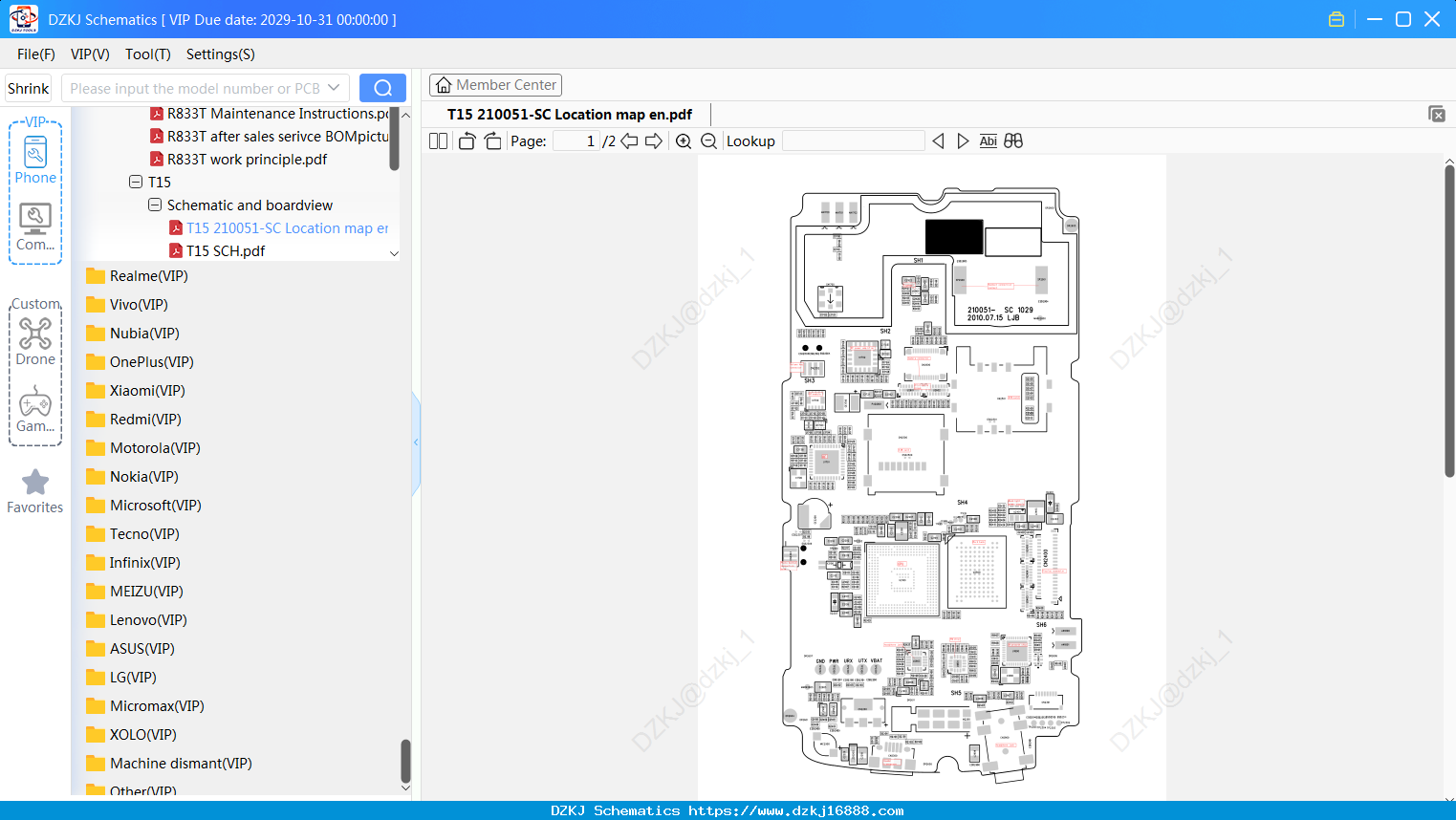OPPO T15 210051-SC Location Map En